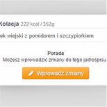 modyfikowanie jadlospisu