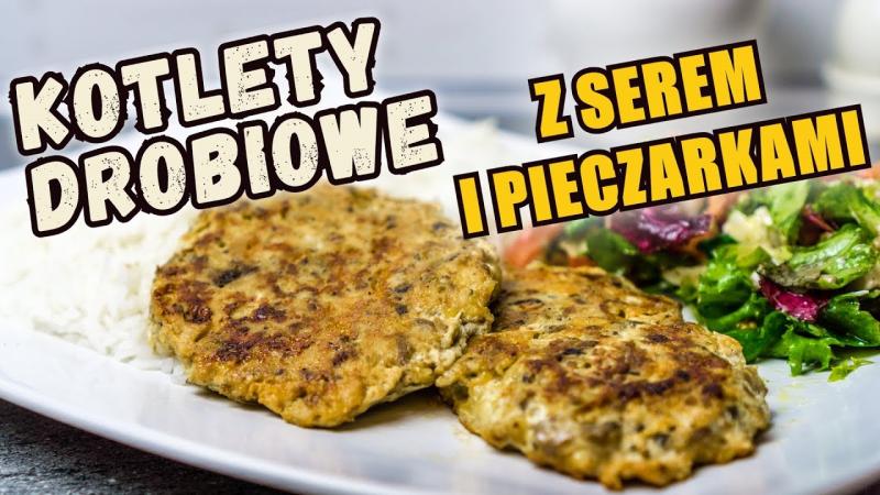 Kotlety DROBIOWE z serem i pieczarkami- trzy porcje